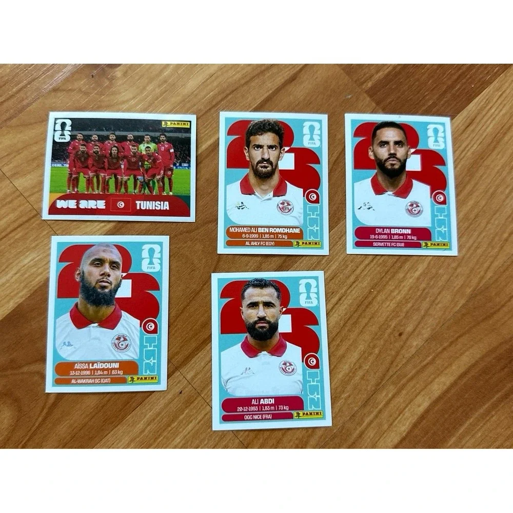 Fifa World Cup 2026 Panini Tunisia National Team Soccer Trading Cards